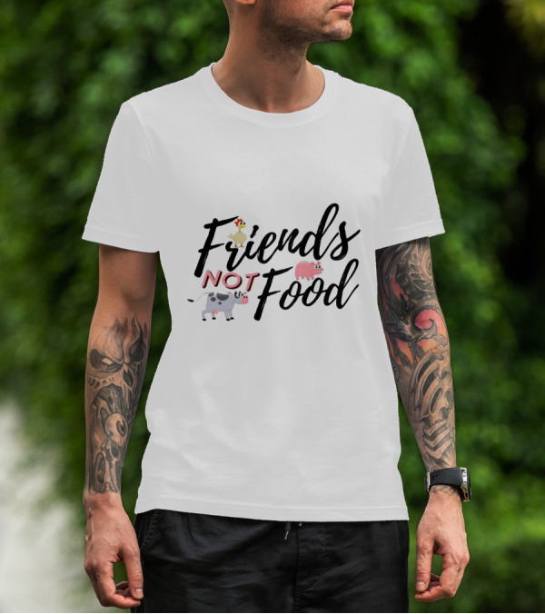 Friends Not Food Animal Rights Pig Cow Chicken T-Shirt