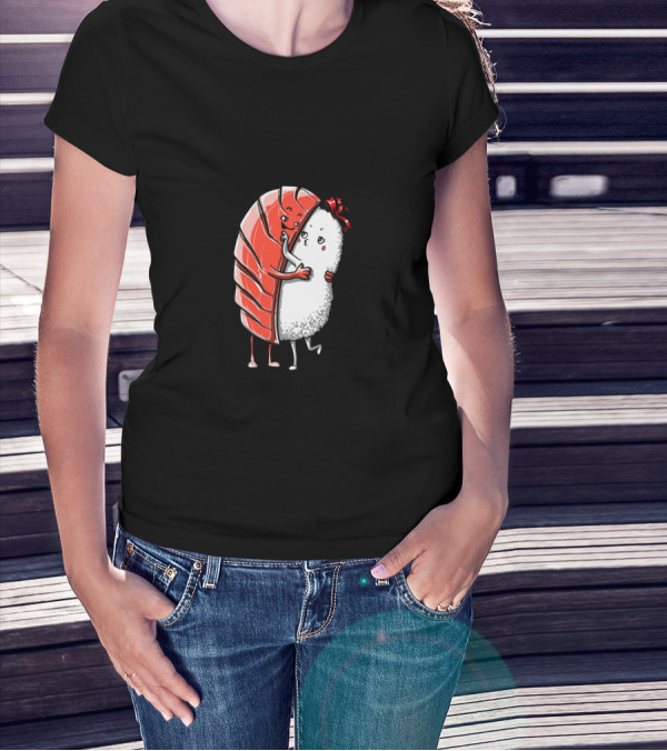 Kawaii Japanese Sushi Hug Cute Food T-Shirt