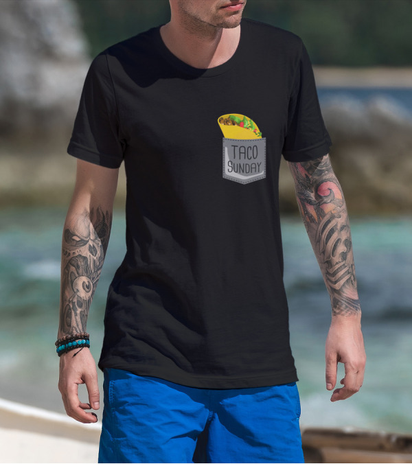 Taco Sunday In Pocket T-Shirt