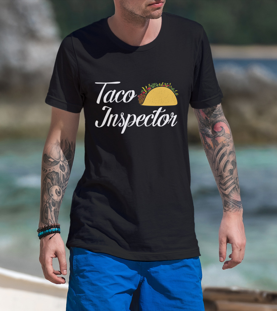Taco Inspector Fun Foodie T-Shirt With Taco T-Shirt