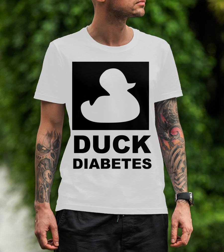 Duck Diabetes Rubber Duck Logo White T-Shirt