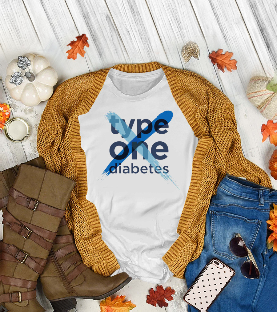type one diabetes blue brushstroke T-Shirt
