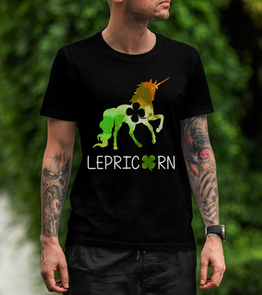 Lepricorn Shamrock Unicorn Leprechaun St. Patrick's Day T-Shirt