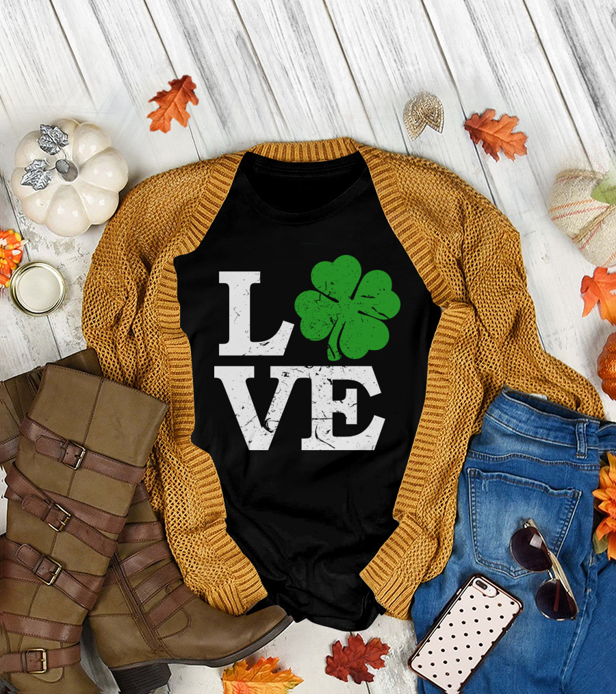 St. Patrick's Day Love with Shamrock T-Shirt