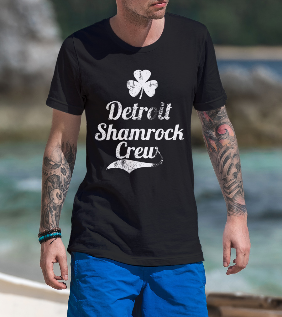 Detroit Shamrock Crew St Patricks Day Parade Irish T-Shirt