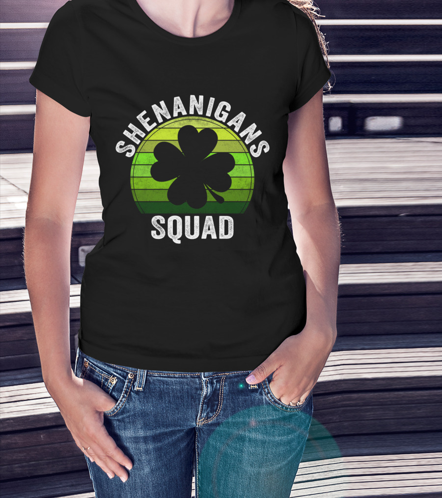Shenanigans Squad Clover Shamrock T-Shirt