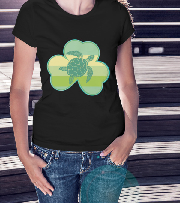 Turtle Lover Shamrocks Clover Love T-Shirt