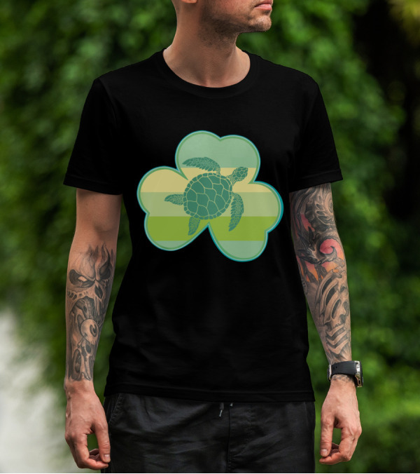 Turtle Lover Shamrocks Clover Love T-Shirt