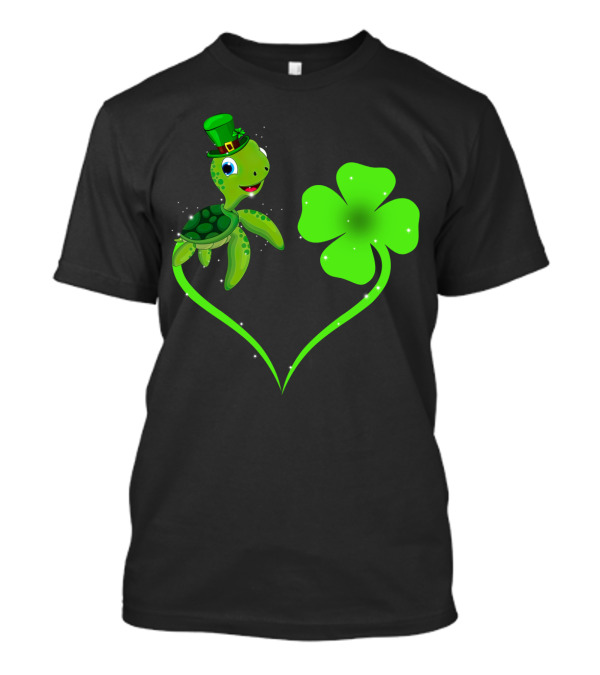 Turtles Green Clover Shamrocks Love T-Shirt