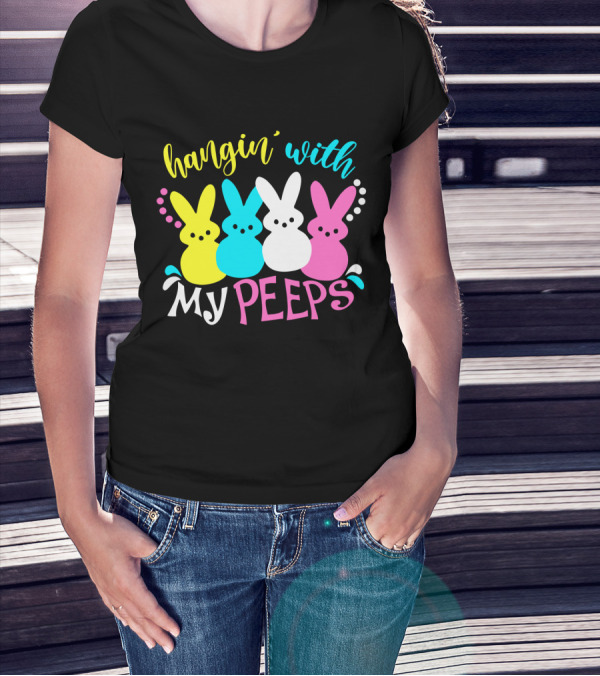 Hangin With My Peeps Pastel Bunnies T-Shirt