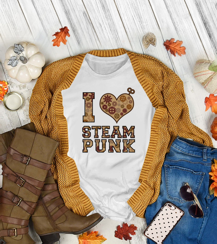 I Love Steampunk Gears and Cogs T-Shirt
