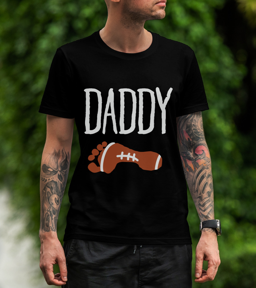 DADDY Footprint Football T-Shirt