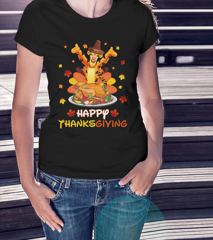 Tigger Happy Thanksgiving Turkey Feast T-Shirt