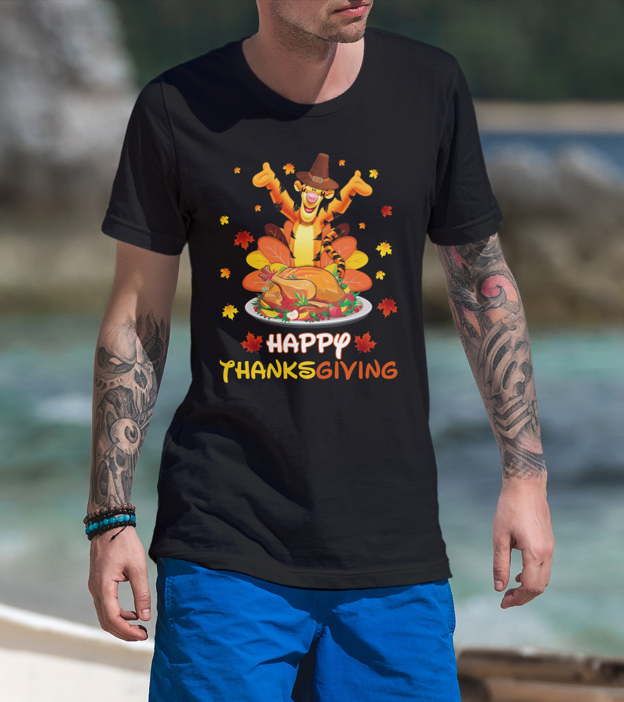 Tigger Happy Thanksgiving Turkey Feast T-Shirt