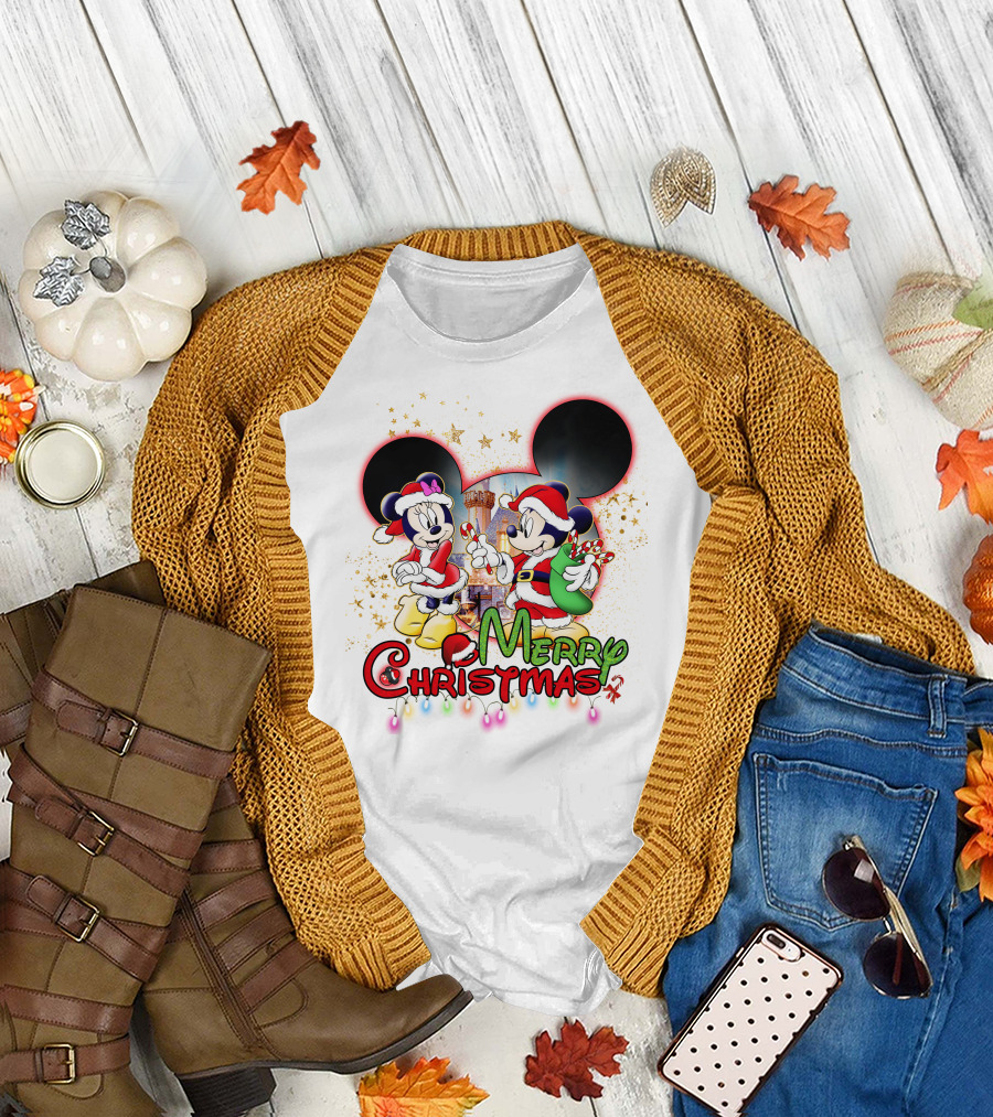 Mickey and Minnie Merry Christmas 50th Anniversary T-Shirt