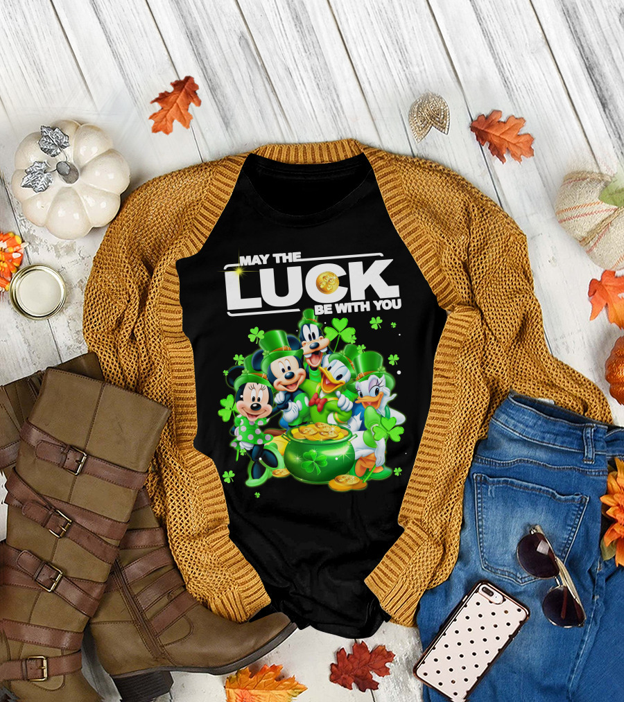May the Luck Be with You Mickey n Friends T-Shirt