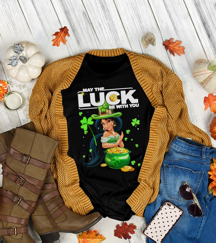May the Luck Be with You Jasmine St. Patrick's Day Fortune T-Shirt