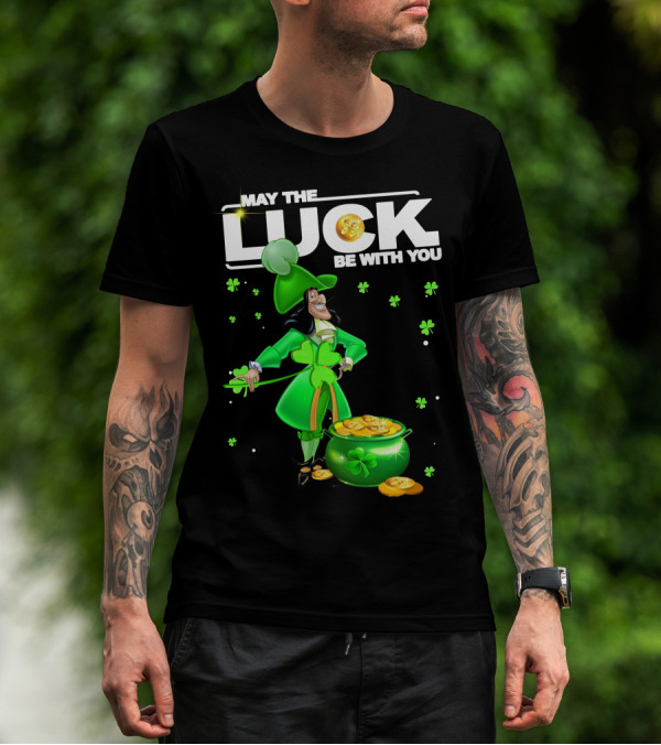May The Luck Be With You Hook Luck Captain Green Coins Shamrock Pot T-Shirt