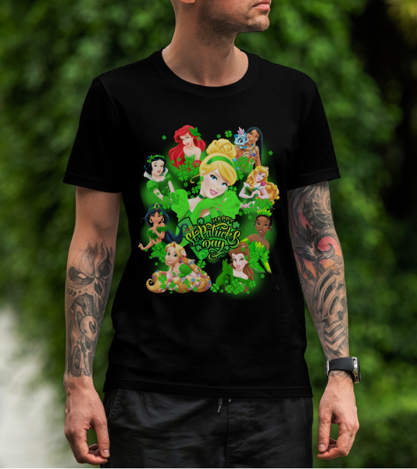 Happy St. Patrick's Day Disney Princesses T-Shirt