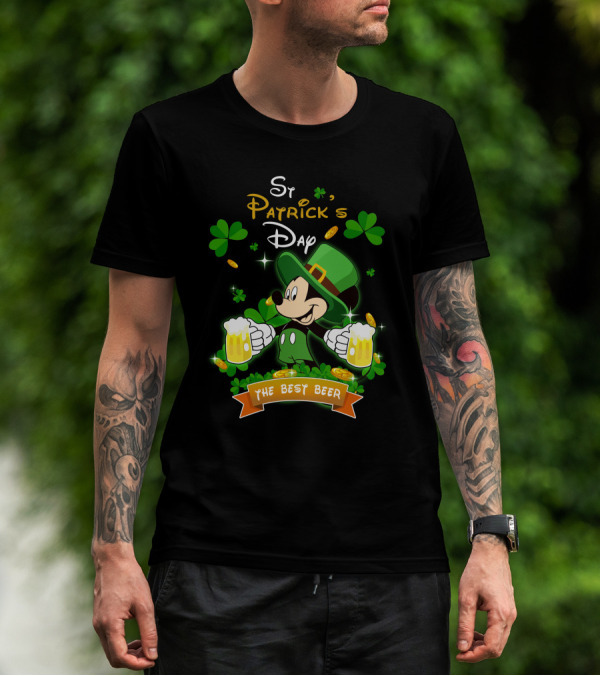 St Patrick's Day Mickey The Best Beer T-Shirt