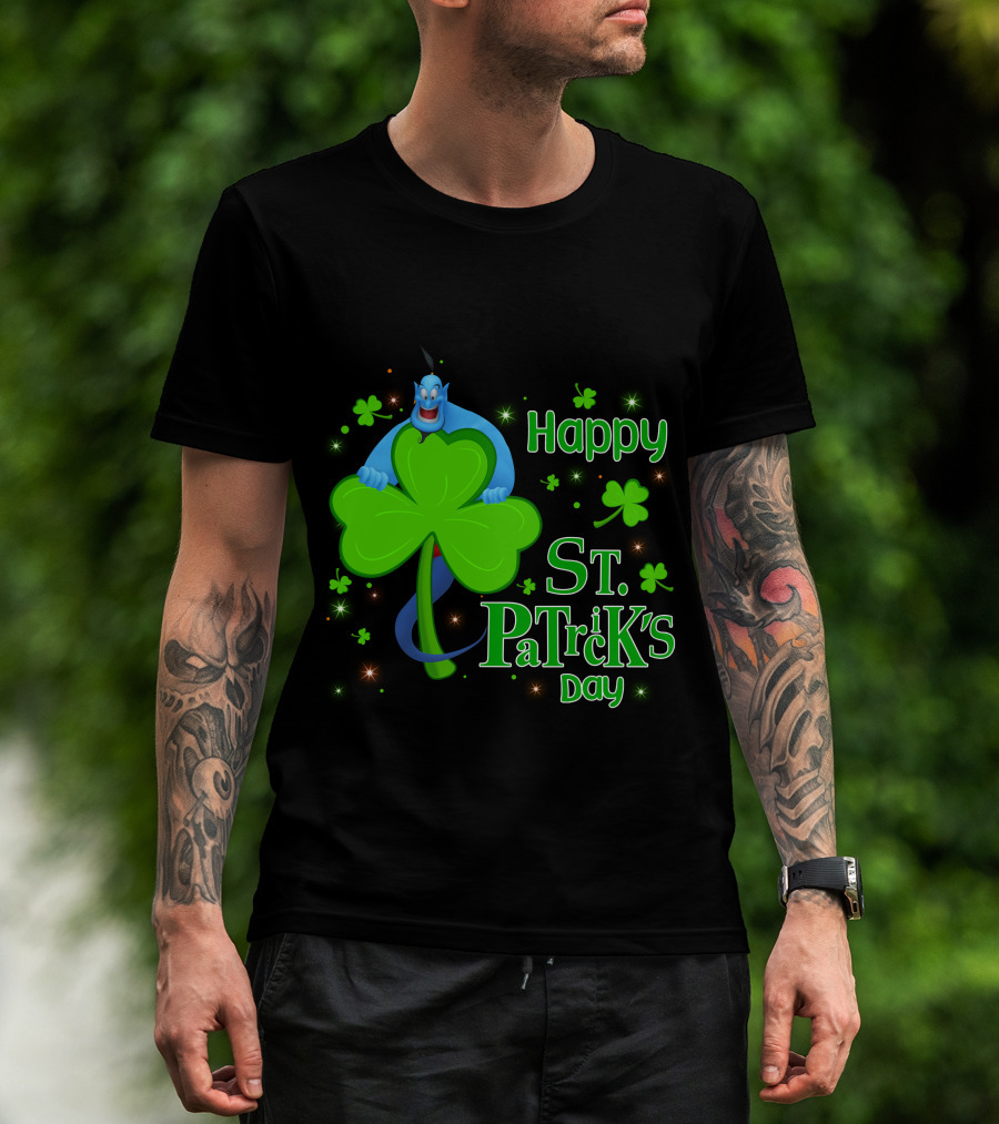 Happy St. Patrick's Day Genie Shamrock T-Shirt