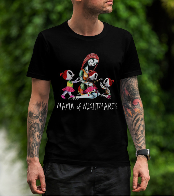 Mama Of Nightmares 3 Girls Tim Burton T-Shirt