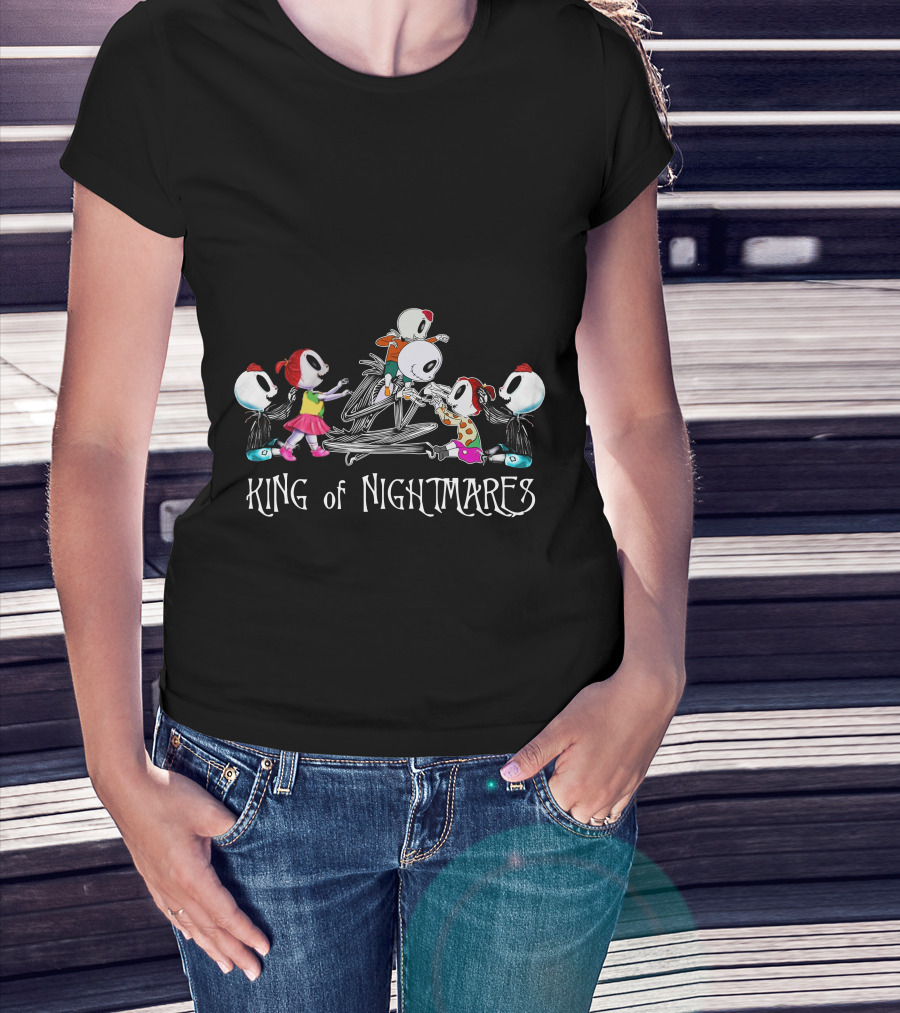 3 Boys 2 Girls King Of Nightmares Skeleton Characters T-Shirt