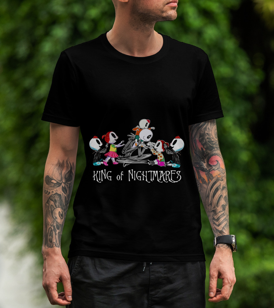 3 Boys 2 Girls King Of Nightmares Skeleton Characters T-Shirt