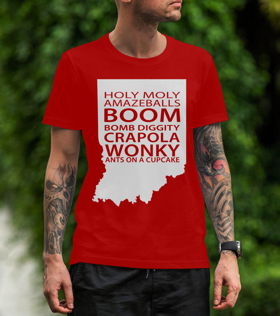 Holy Moly Amazeballs Boom Bomb Diggity Crapola Wonky Ants On A Cupcake T-Shirt