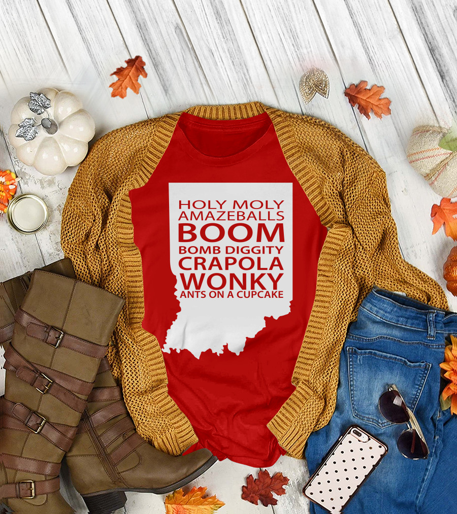 Holy Moly Amazeballs Boom Bomb Diggity Crapola Wonky Ants On A Cupcake T-Shirt