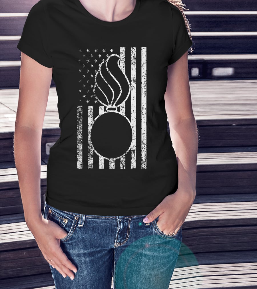 Air Force Ammo Pisspot Distressed American Flag Merica T-Shirt