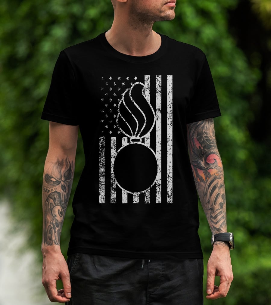 Air Force Ammo Pisspot Distressed American Flag Merica T-Shirt
