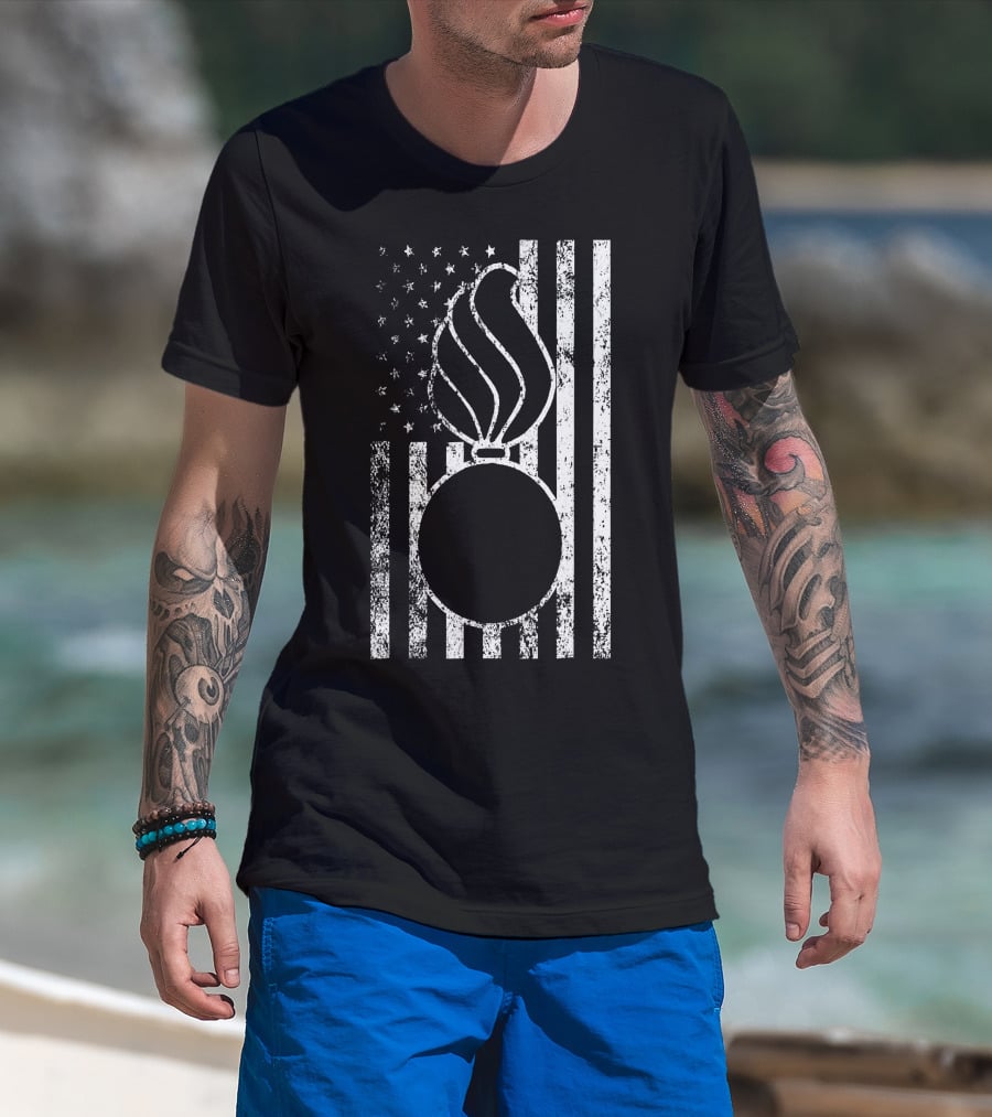 Air Force Ammo Pisspot Distressed American Flag Merica T-Shirt