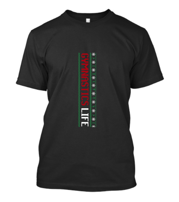 GYMNASTICS LIFE Vertical Knit Pattern Holiday T-Shirt