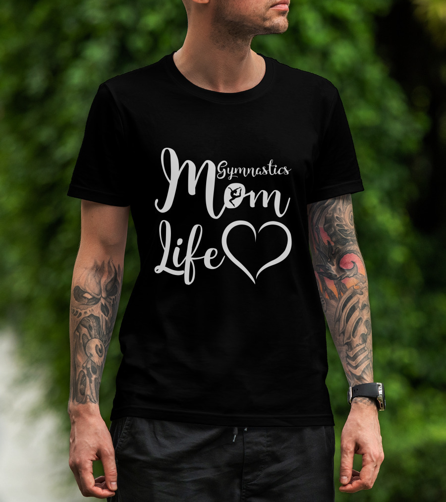 Gymnastics Mom Life Heart T-Shirt