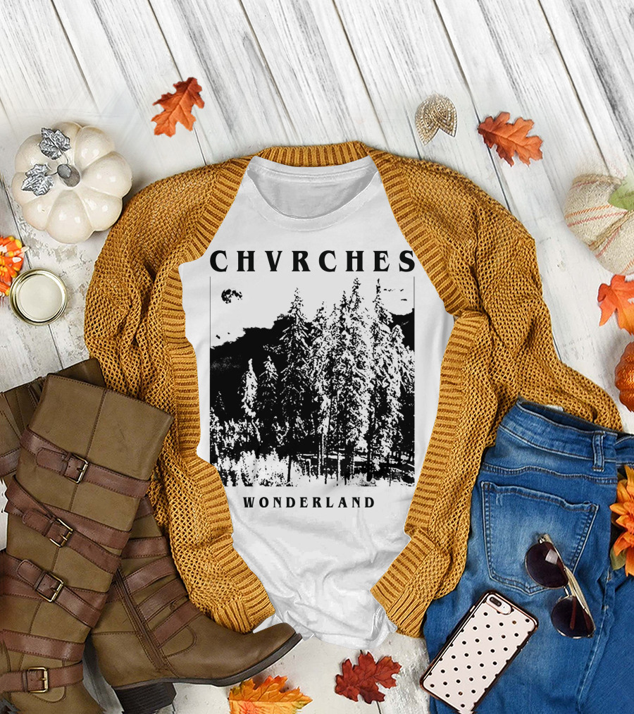 CHVRCHES Wonderland Winter Forest Scene T-Shirt
