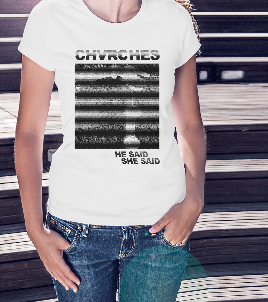 CHVRCHES He Said She Said Striped Visual T-Shirt
