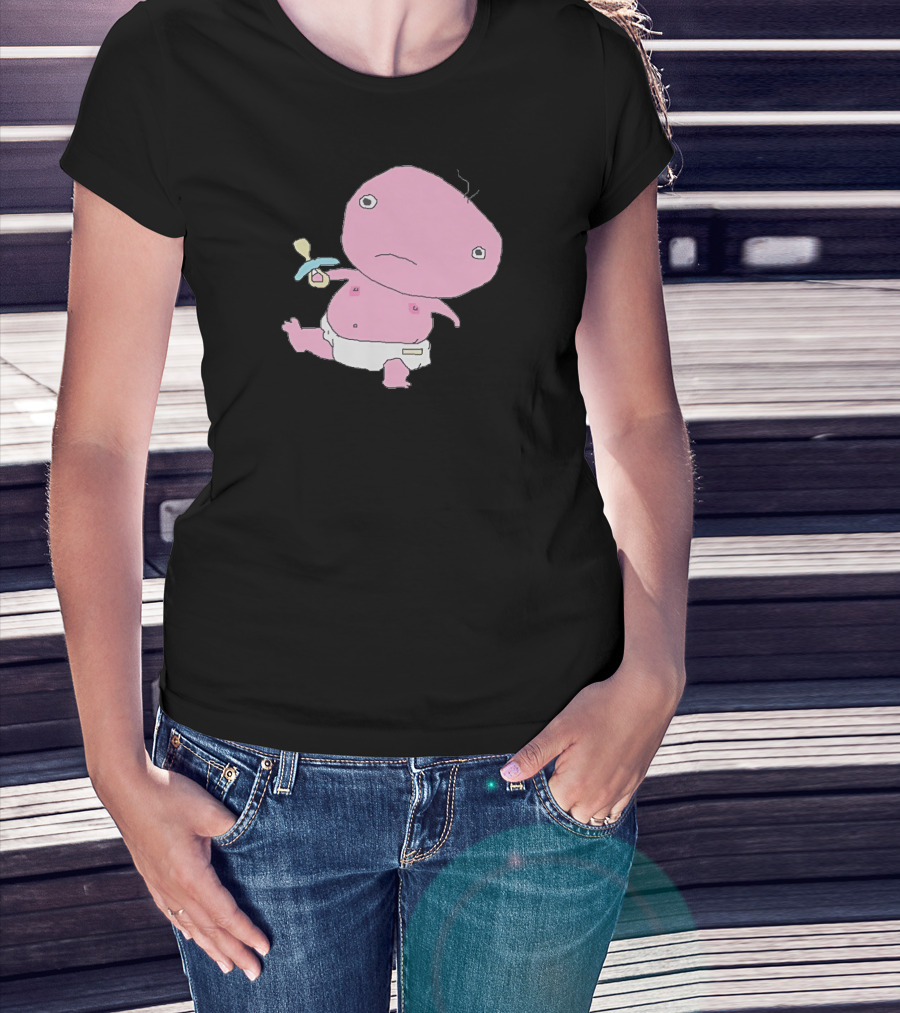 Jack Stauber Baby Character Pacifier Diaper Pink T-Shirt