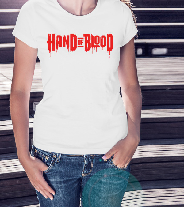 Handofblood Dripping Text T-Shirt