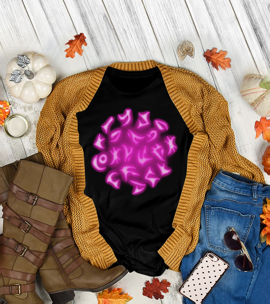 Coldplay Alien Symbols Pink Glowing T-Shirt
