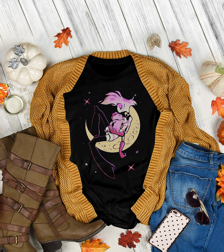 Vivziepop Moon Character Pink Starry Night Merch T-Shirt