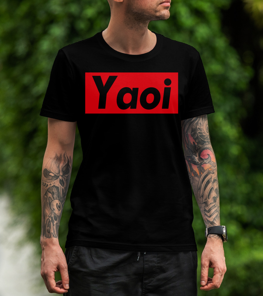Yaoi Red Black Bold Text Manga T-Shirt