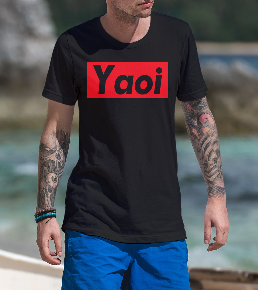 Yaoi Red Black Bold Text Manga T-Shirt