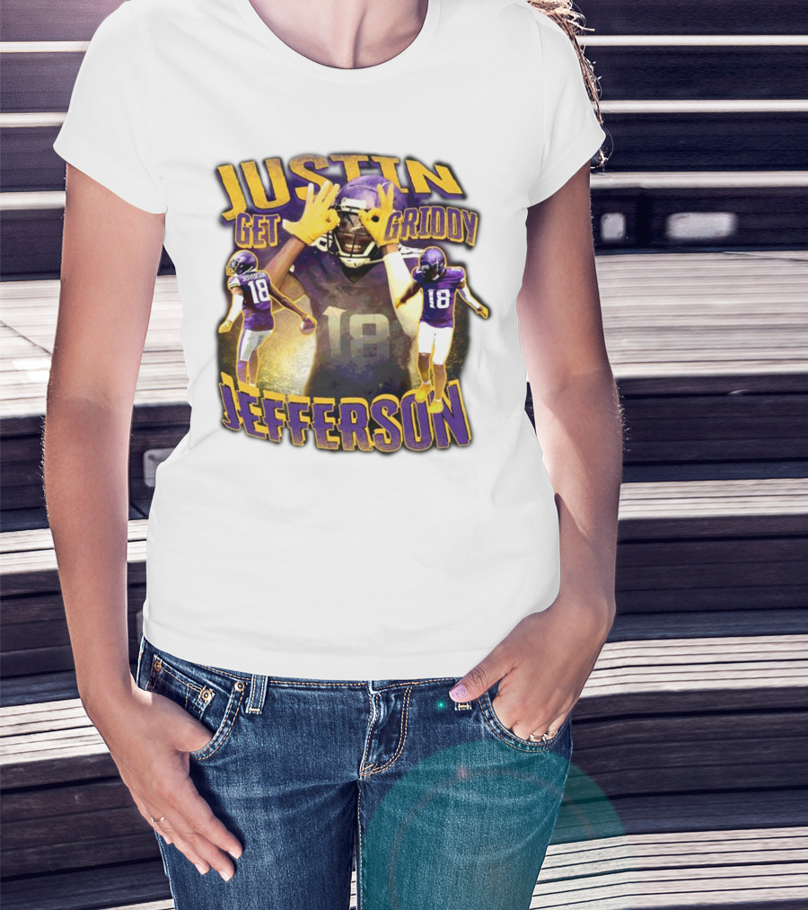Justin Get Griddy Jefferson 18 T-Shirt