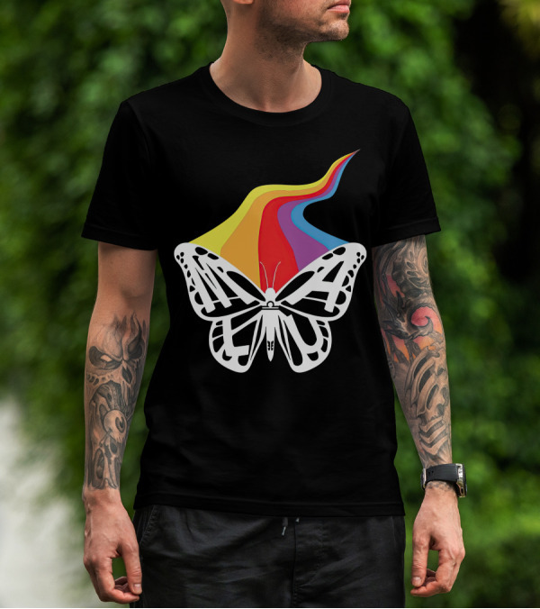 Malu Merch Butterfly Rainbow T-Shirt