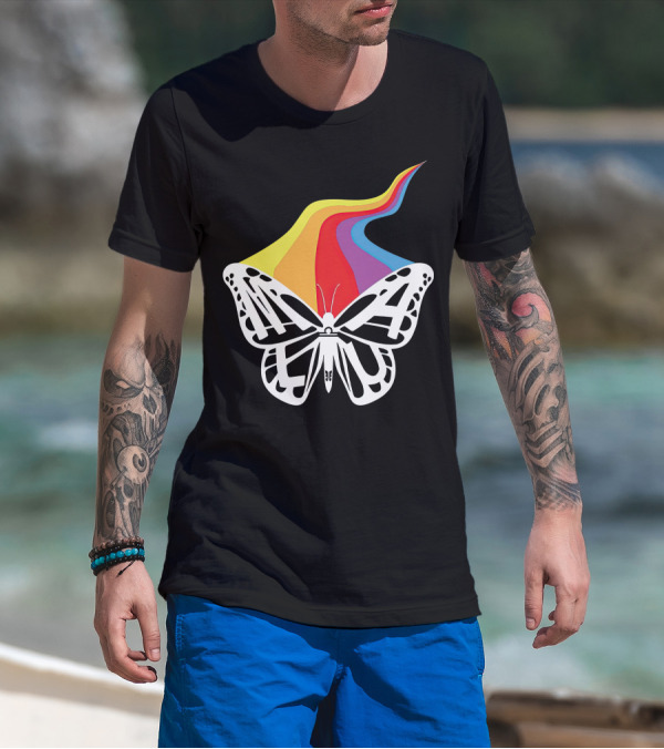 Malu Merch Butterfly Rainbow T-Shirt