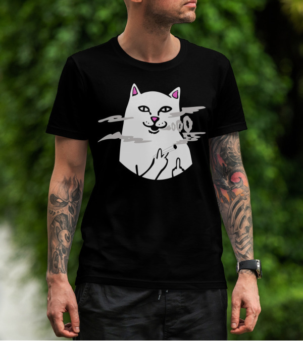 Bella Poarch Cat Smoking Middle Fingers T-Shirt