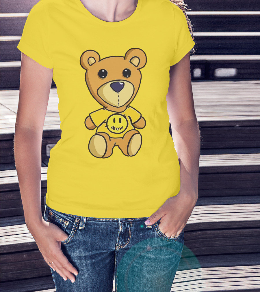 Drew House Teddy Bear Yellow Turtleneck T-Shirt