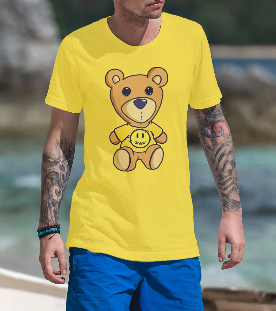 Drew House Teddy Bear Yellow Turtleneck T-Shirt