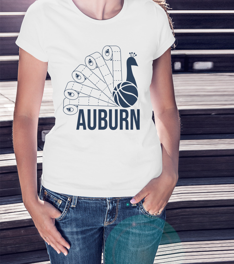 Auburn Peacock Toilet Paper Basketball T-Shirt